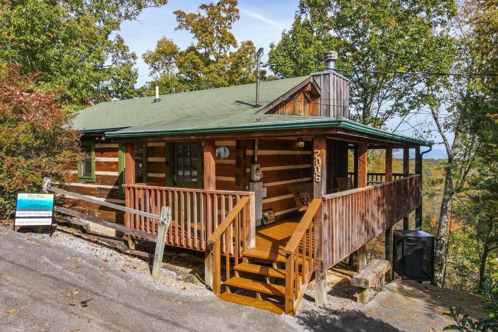 View! Cozy, Private, Fireplace, Hot Tub Log Cabin, Honeymoon! Sevierville Εξωτερικό φωτογραφία