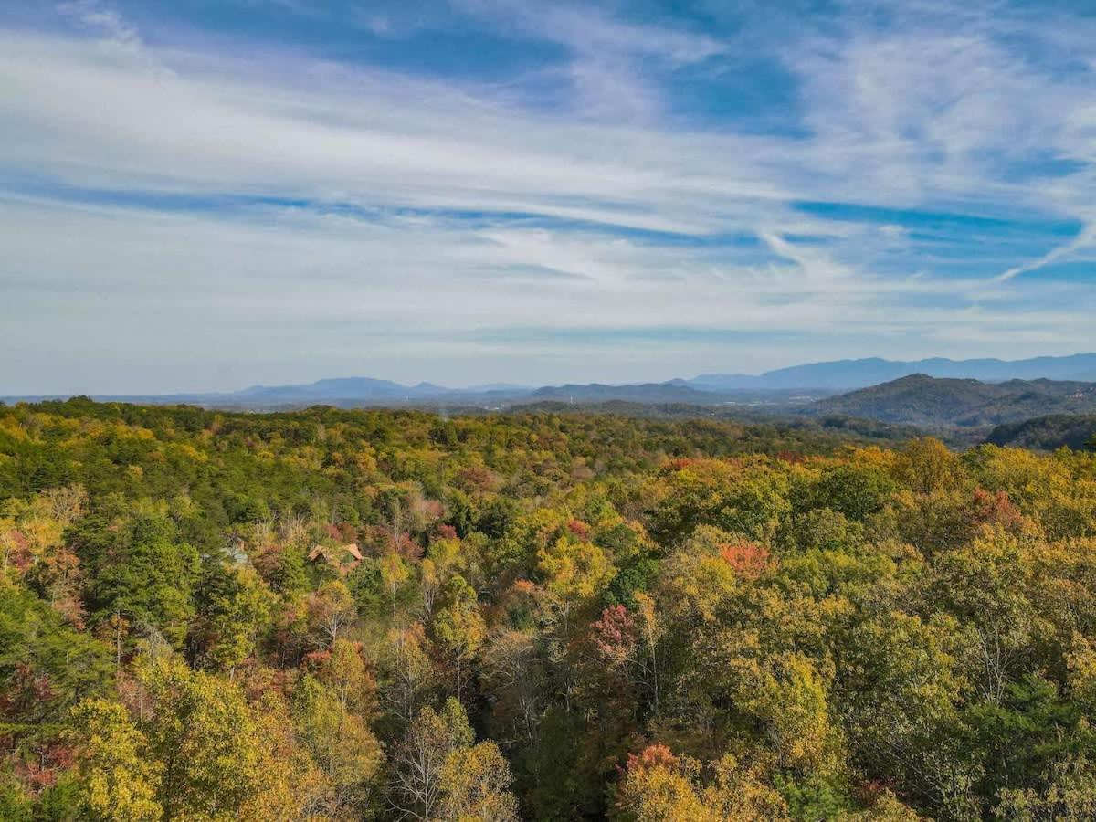 View! Cozy, Private, Fireplace, Hot Tub Log Cabin, Honeymoon! Sevierville Εξωτερικό φωτογραφία